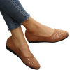 European American Style Flat heeled Shoes Low cut Mother's Shoes for Plus size Women Round-toe Rhinestone adorned Single Shoes