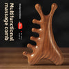 Sandalwood Four-in-One Meridian Massage Comb for Scalp and Acupoint Relief