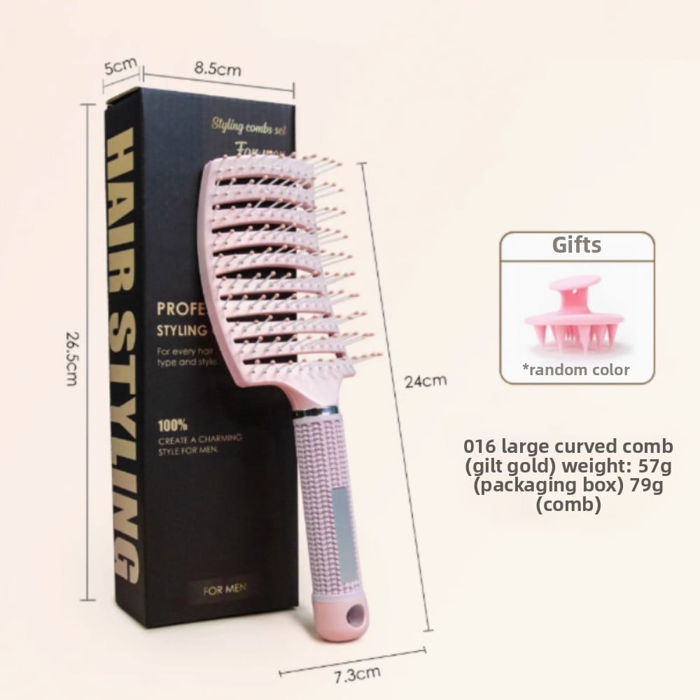Oversize Curved Bristle Massage Hair Comb for Women High Volume Styling