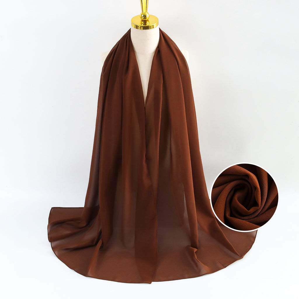 Elegant Pearl Chiffon Scarf for Women