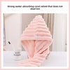 Women's Quick-dry Coral Velvet Hair Drying Hat with Wavy Pattern