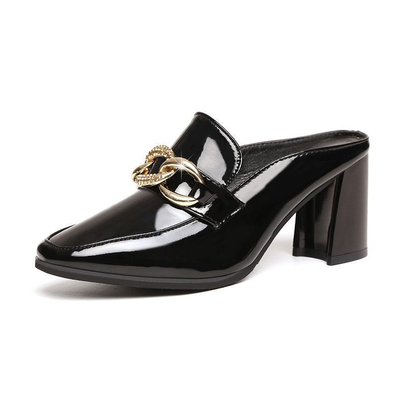Lazy-toe Half Slippers for Women