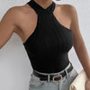 Ladies' Solid Color Fashionable Cross Tie Design, Backless Sexy Slim Fit Camisole Top