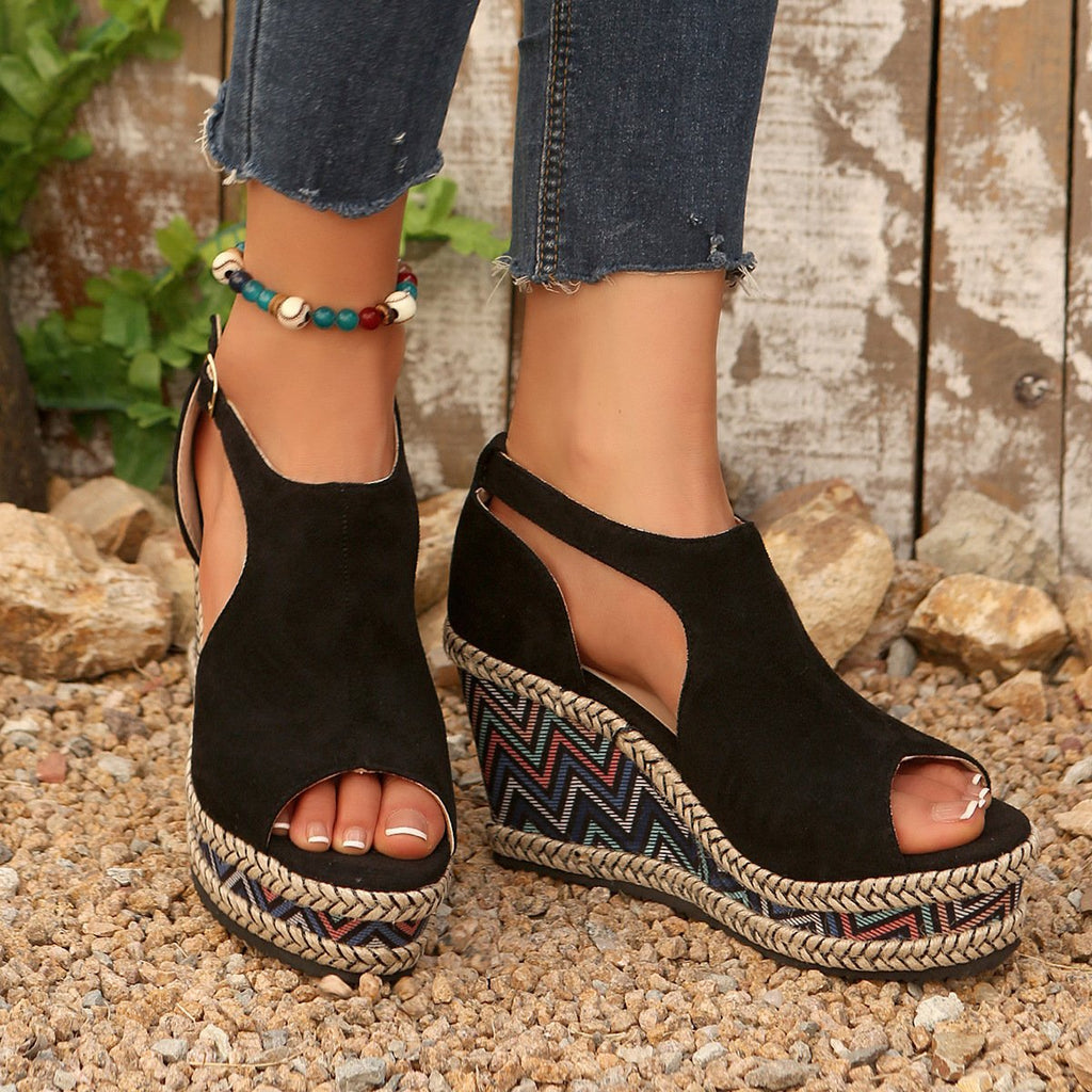 High-heeled fish-mouth sandals for women