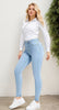 High-Rise Slim Fit Blue Jeans - Stretchy Denim, Slant Pockets, Comfortable High-Stretch Fabric, Womens Fashionable Denim Pants For Everyday Wear - Premium Quality, Soft Touch, And Stylish Design Amazo