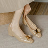 Shallow-mouthed evening breeze bean shoes, soft leather and soft soles, large-sized women's shoes