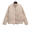 Large Pocket Lace-up Long Sleeve Cotton Coat Jacket Washed Cotton-padded Coat For Women