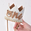 Baby birthday party decoration bear crown glitter 1st birthday arrangement supplies