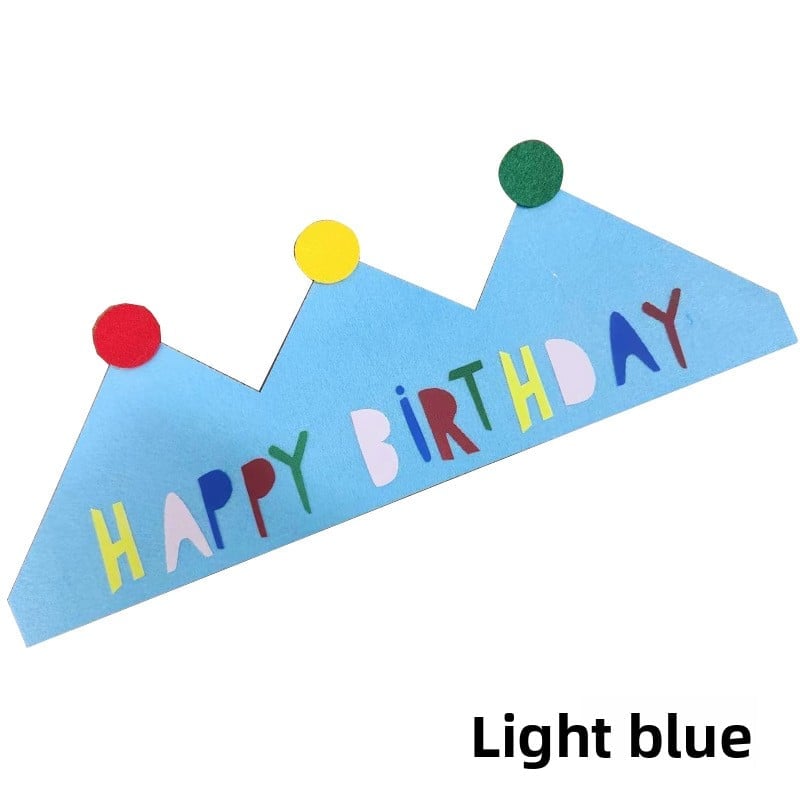 INS New Felt Crown Letter Birthday Hat for Kids Party
