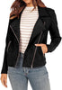 Fashion Deerskin Velvet Motorcycle Jacket Zipper Pocket Short Coat