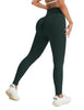 Yoga Pants - Cropped High-waisted Seamless Solid Color Yellow Pine Green