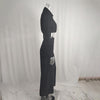 Women's Plus Size Elegant Pant Set - Crisscross Detail Top & Wide Leg Pants With Pockets Office & Casual Outfit