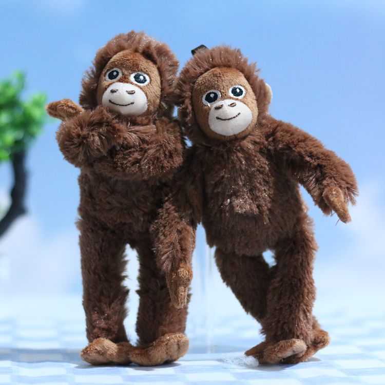 Cute plush monkey pendant