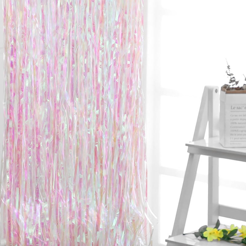 Candy-colored rain curtain party decoration