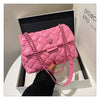 Single-shoulder crossbody bag, a versatile diamond-patterned women's bag for daily use