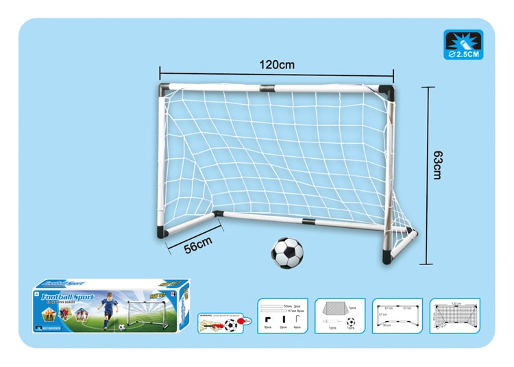 Kidsren's Plastic Football Goal Indoor and Outdoor Sports Toys Large Two-In-One Simple Portable Football Goal