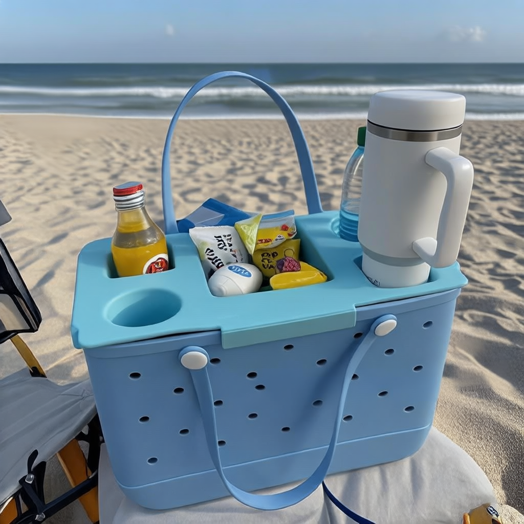 Covered beverage compartmentalized bag