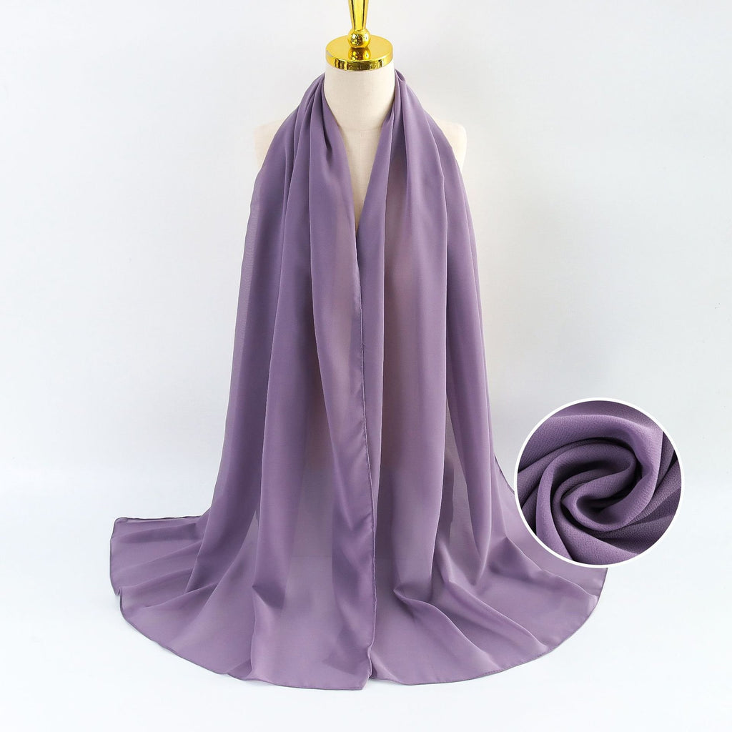 Elegant Pearl Chiffon Scarf for Women