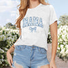 Women's 'MAMA' Letter Bow Print T-Shirt - Casual Crew Neck Short Sleeve Tee, Sweet & Stylish Summer Top
