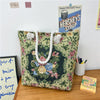 Canvas shoulder bag, simple tote bag for tutoring/study