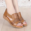 Genuine Leather Cut Out Women's Shoes