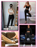 Sweatpants - 3 New Cropped Black, Dark Crimson, Medium Bean Paste
