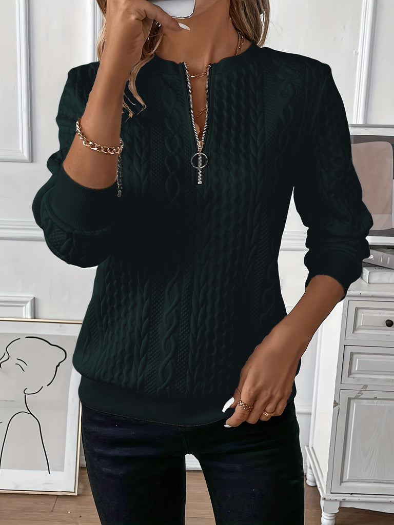 Short Women's Clothing With Zipper Sweater Long Sleeve