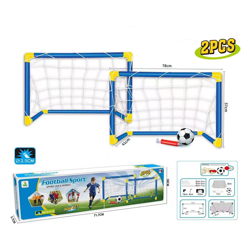 Kidsren's Plastic Football Goal Indoor and Outdoor Sports Toys Large Two-In-One Simple Portable Football Goal