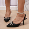 One-lettered Buckle Strap Thin-heeled Sandals