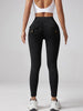 Yoga Waist Pleated Peach Hip Lifting Sports Pants For Female Workers, Pocket High Waisted Button Down Pants