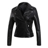 European And American Tassel Oblique Zipper Leather Women's Slim Coat Motorcycle Street
