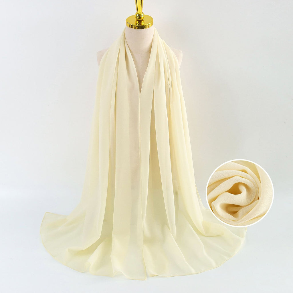 Elegant Pearl Chiffon Scarf for Women