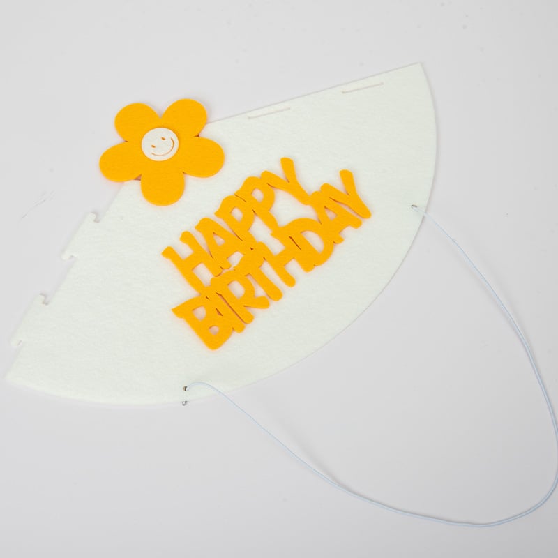 Felt hat children's birthday non-woven hat party yellow crown decorative hat diy crown props