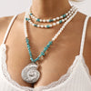 Personalized conch and starfish pendant necklace earrings