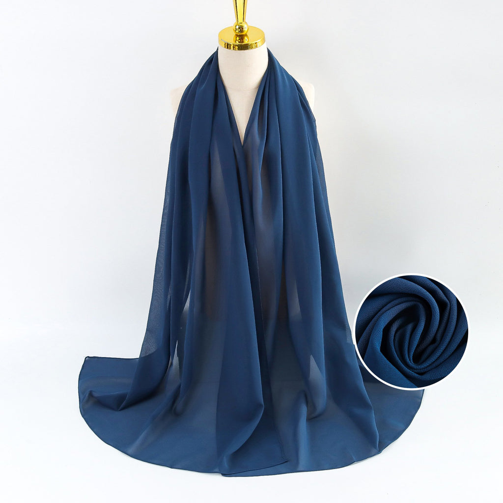 Elegant Pearl Chiffon Scarf for Women