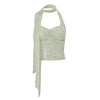 Lace Lightweight Breathable Hot Girl Backless Halter Vest Top