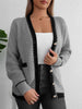 Idle Style Casual Knitted Long Sleeve Cardigan Coat