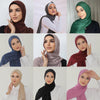 Solid-color lustrous cotton scarf for women