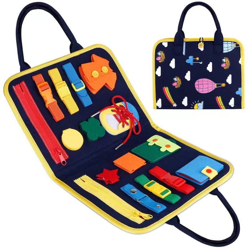 Montessori Felt Busy Board for Kids - Early Educational DIY Activity Toy