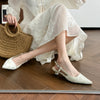 Chinese-style embroidered cats and platform heels