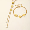 European and American three-dimensional flower tassel round snake chain Japanese and Korean new fashion stainless steel long temperament pendant suit