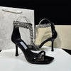 French Rhinestone High Heels