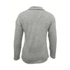Women's Solid Color Knit Zip-Up Collar Long Sleeve Top - Casual Fashion Blouse For Spring&Fall