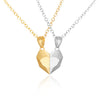 Magnetic Split Heart Couple Necklace