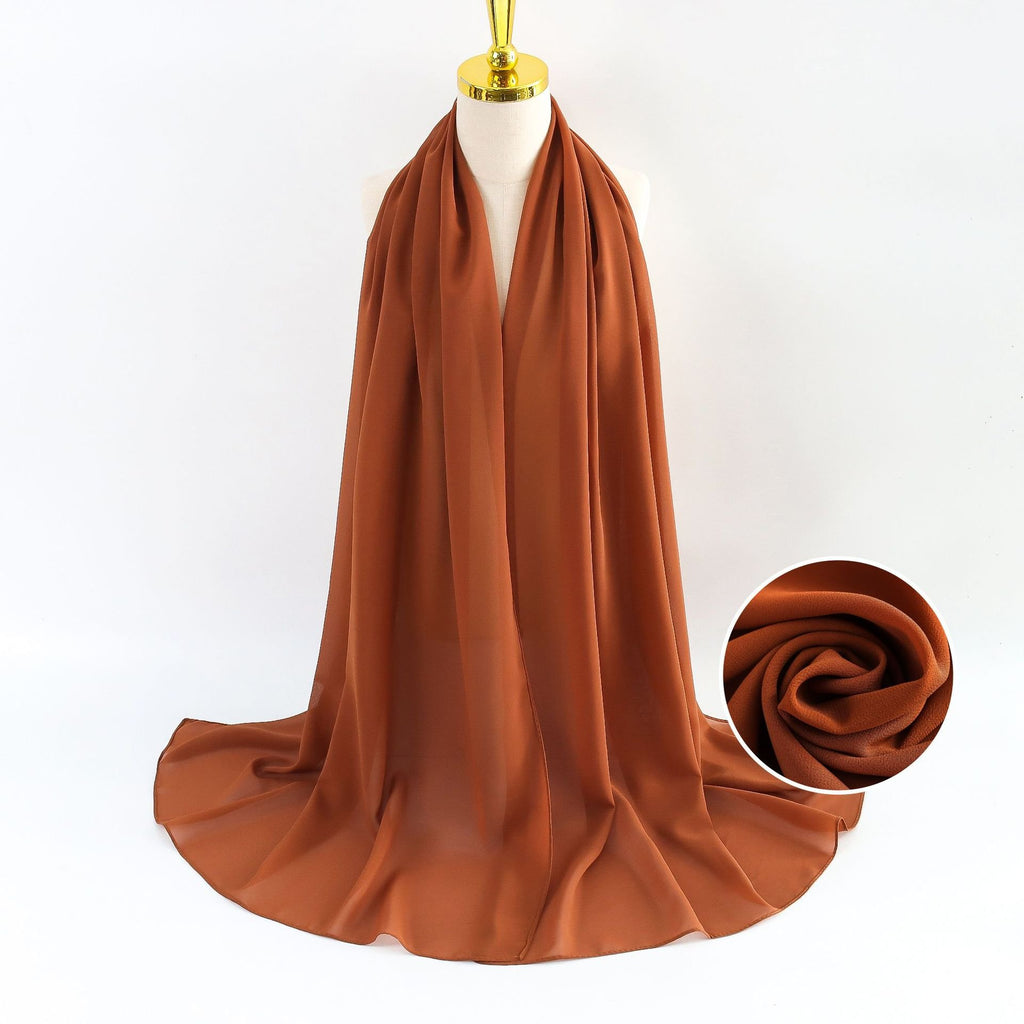 Elegant Pearl Chiffon Scarf for Women