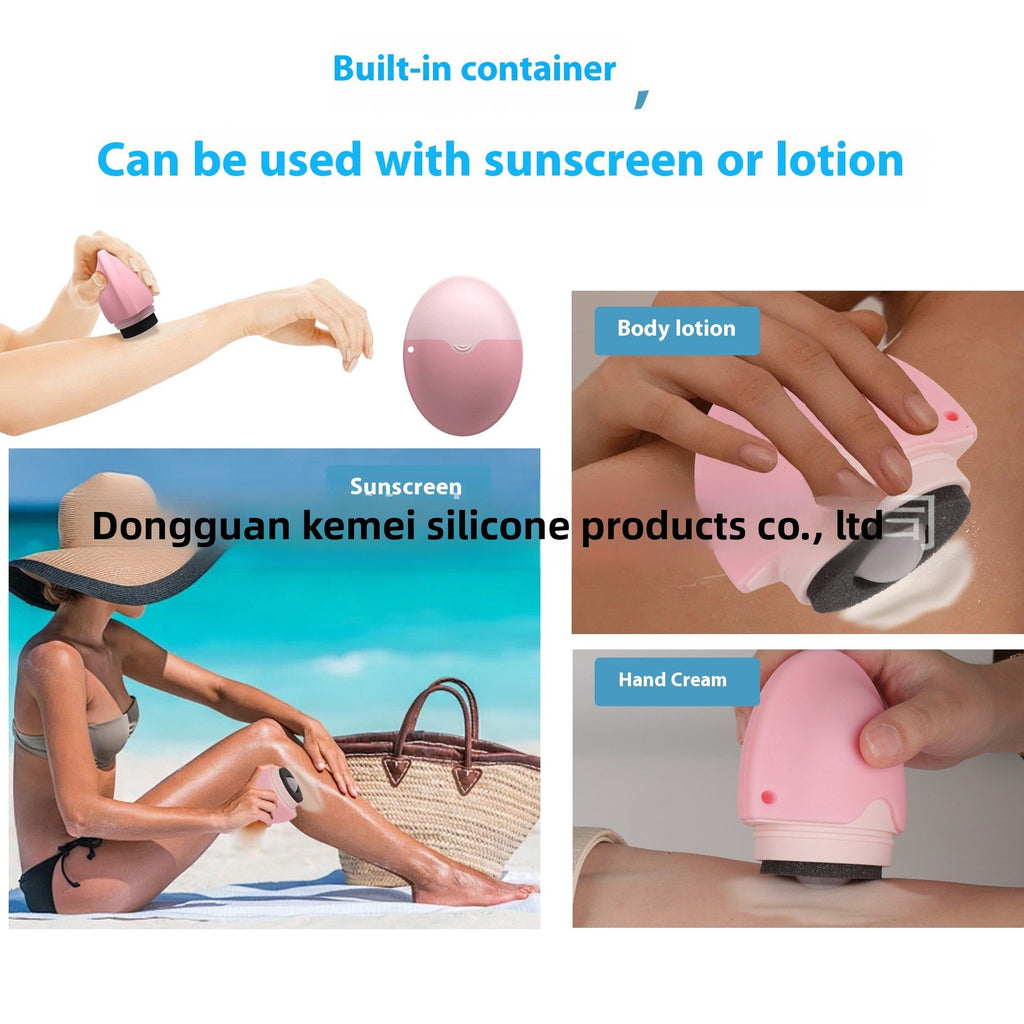 Detachable ball bearing silicone face cream applicator