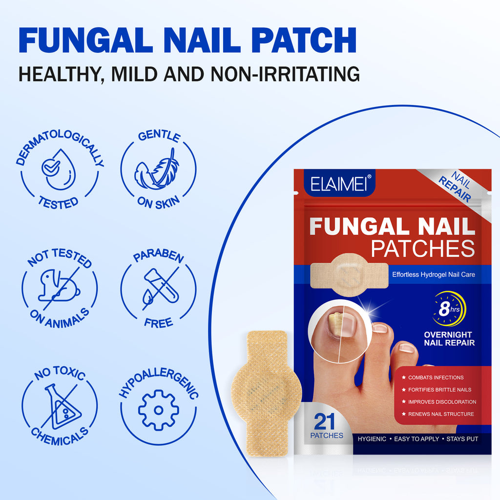Elaimei Nail Antibacterial Patch, Nail Protection, Nail Enhancement, Onychomycosis, Bright Nail, Nail Antibacterial Patch 21P