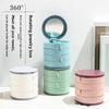 4-Layer Jewelry Box with Makeup Mirror & 360-Degree Rotation
