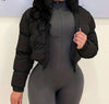 Women European & American Style Short Collar Zip-Up Warm Jacket