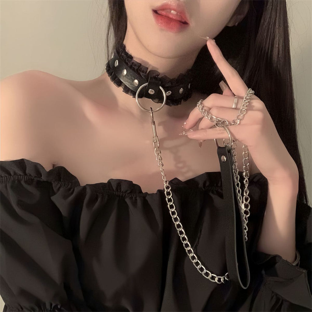 Lace collar pull rope